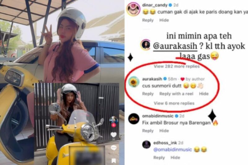Aura Kasih Balas Komentar Lisa Mariana Soal Vespa Kuning, Netizen Heboh